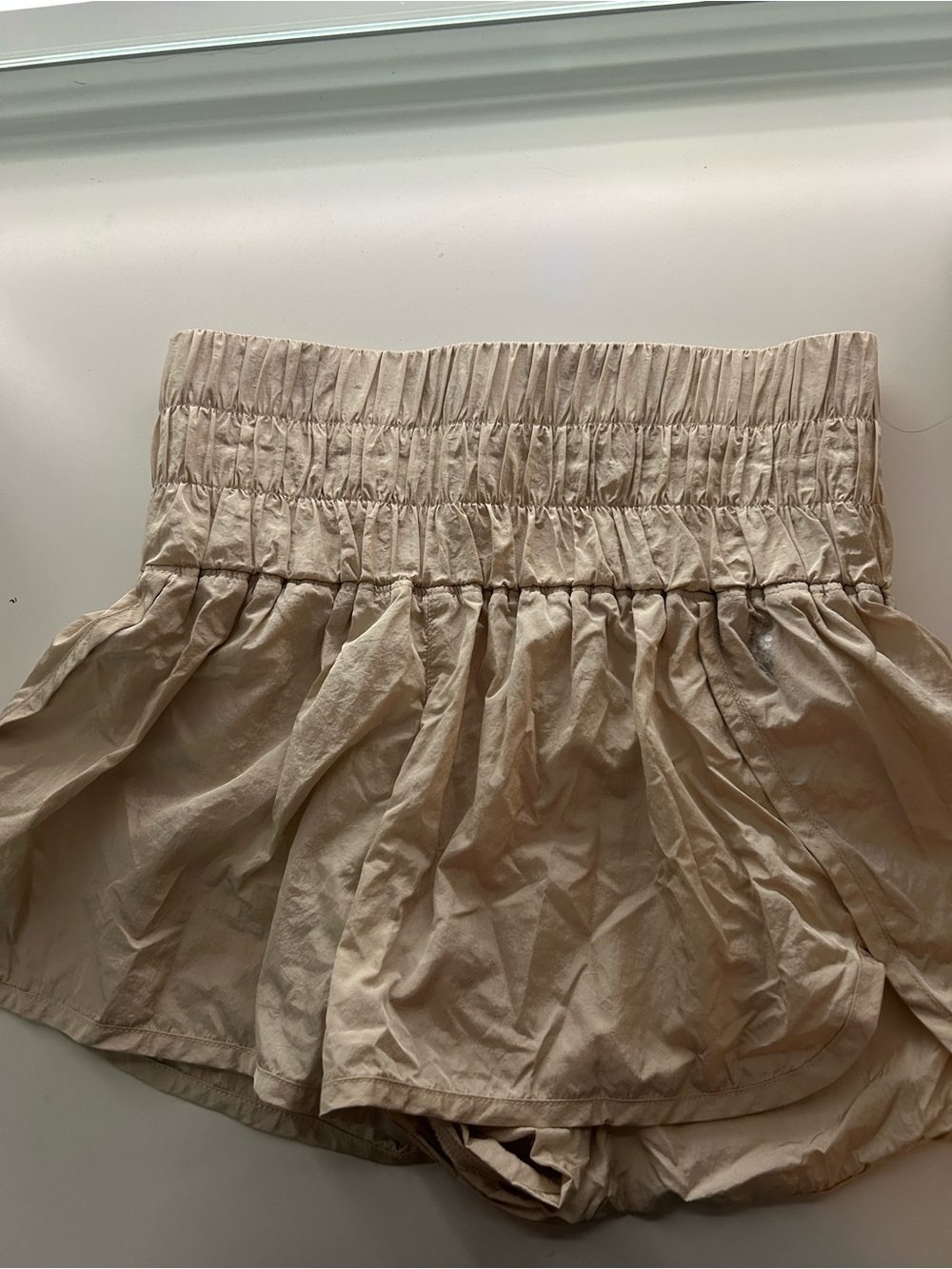 Beige free people movement shorts size small